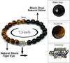 Tiger Eye & Black Tourmaline Bracelet