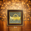 7 Horses on Raw Pyrite Frame